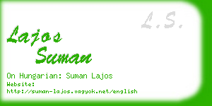 lajos suman business card